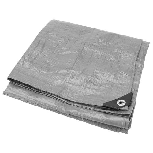 Performance Tool W7002 (6 x 8 ft.) Silver Tarp Great for Tarpaulin Canopy Tent, Boat, RV Or Pool Cover Performance Tool (HD Poly Tarp) - Image 1