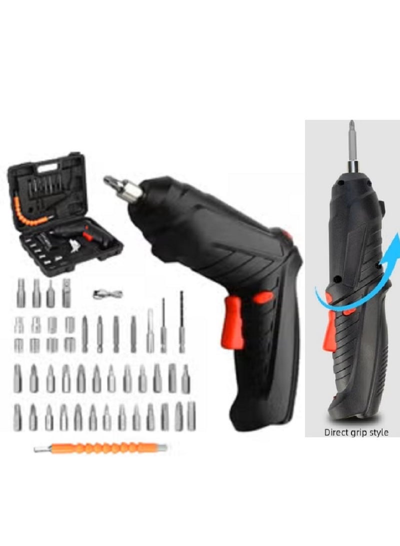 Rechargeable Cordless Electric Screwdriver Kit - Rotary Tools with Multi-Purpose Electric Drill Driver for Home Use, LED Light, and Carrying Case - Ideal for DIY, Home Repair, and Woodworking Projects - Image 5