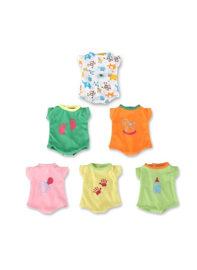 WakaoFeeling - 6 Pack Fun Outfits Baby Doll Clothes For 12 Inch Alive Doll Accessories Clothing For 101113 Inch Baby Doll (Cute Pattern) - Image 1
