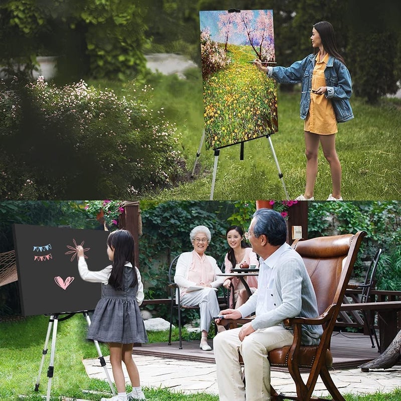RRFTOK Art Easel Stand for Painting and Display - RRFTOK 17 to 66 Inch Adjustable Aluminum Tripod Easel, Portable Canvas and Poster Stand with Carry Bag for Beginners, Students and Classroom Use - Image 4