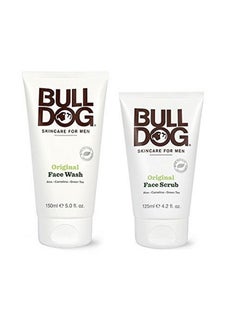 BULLDOG Skincare For Men Original Face Wash And Original Face Scrub Bundle With Green Tea Leaf Extract Aloe Barbadensis Leaf Juice And Oat Kernel Meal 5 Fl. Oz. And 4.2 Fl. Oz.  - Image 1