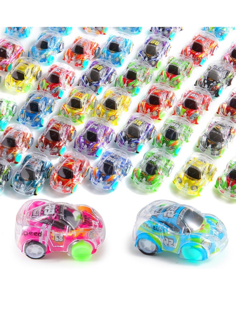 SYOSI مجموعة سيارات صغيرة قابلة للسحب 50 قطعة سيارات سباق قابلة للسحب للأطفال الصغار ألعاب جملة هدايا حفلات صندوق الكنز جوائز الصف أشياء ملء بيناتا أكياس الهدايا للأولاد والبنات - Image 1