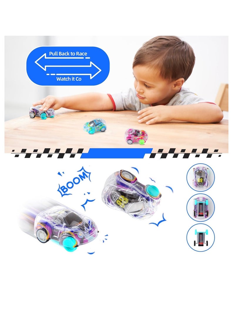 SYOSI مجموعة سيارات صغيرة قابلة للسحب 50 قطعة سيارات سباق قابلة للسحب للأطفال الصغار ألعاب جملة هدايا حفلات صندوق الكنز جوائز الصف أشياء ملء بيناتا أكياس الهدايا للأولاد والبنات - Image 4
