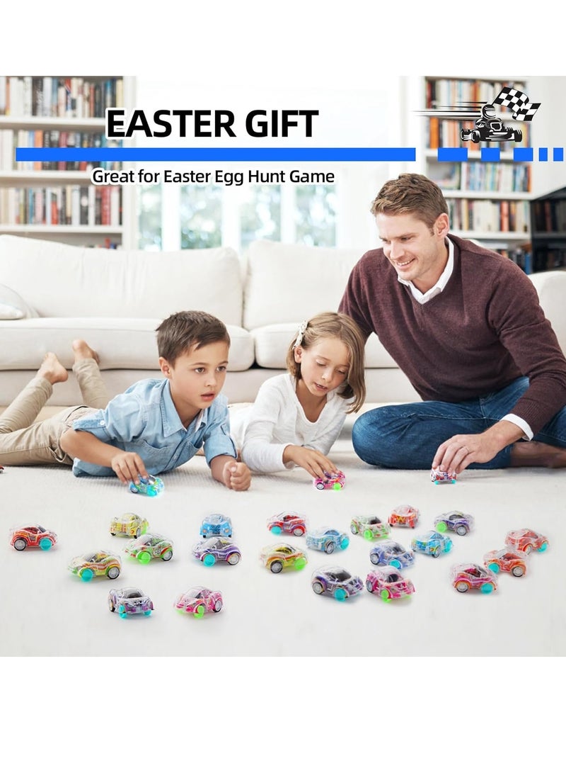SYOSI مجموعة سيارات صغيرة قابلة للسحب 50 قطعة سيارات سباق قابلة للسحب للأطفال الصغار ألعاب جملة هدايا حفلات صندوق الكنز جوائز الصف أشياء ملء بيناتا أكياس الهدايا للأولاد والبنات - Image 3