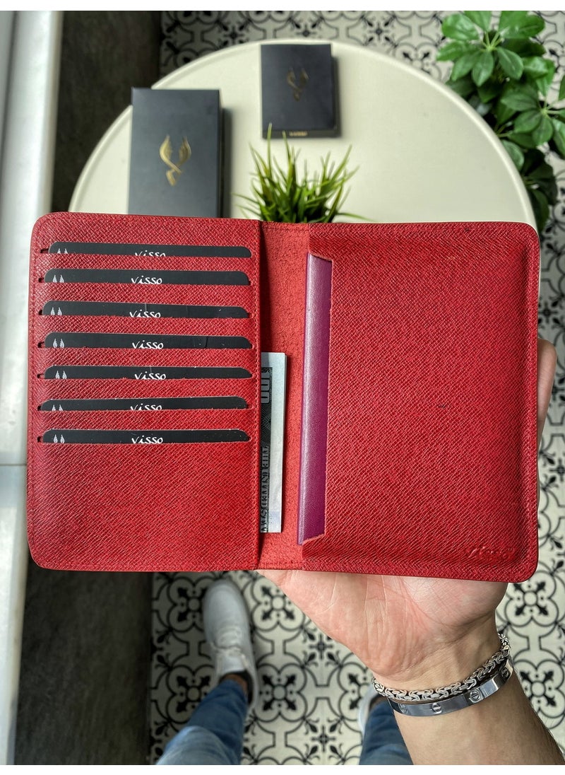VISSO 911 Genuine Leather Personalized Passport Cover  - Image 3