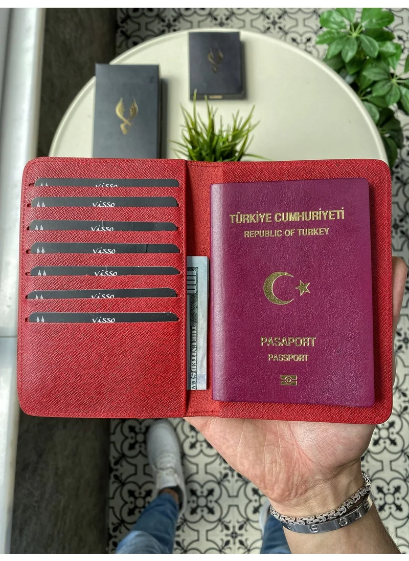 فيسسو 911 Genuine Leather Personalized Passport Cover