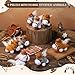 Vertintong 9 Pack Horse Stuffed Animals 4 Inch Mini Plush Toy Standing Plush Horse with Cowboy Hat and Bandana Detachable Chain for Animal Theme Birthday Party Decor SupplieLight Colors - Image 4