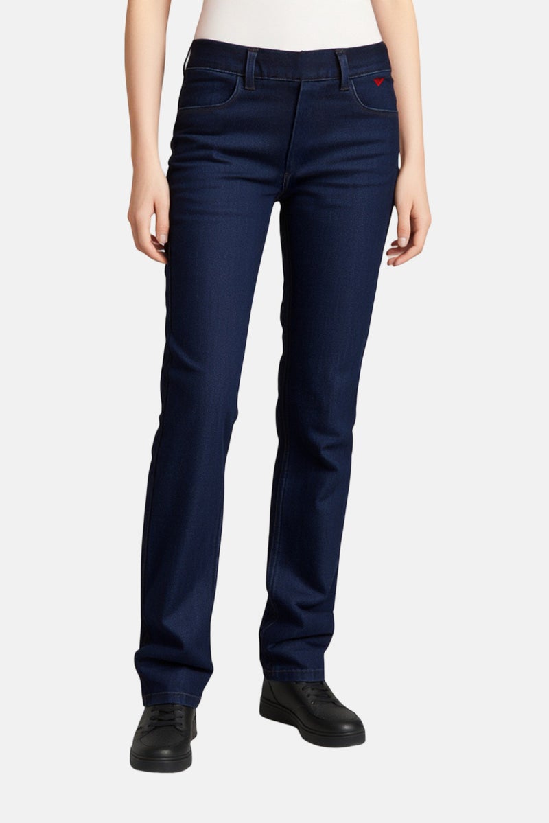 SALSA Women Regular Fit Washed Stretchable Denim Jeans, Navy Blue - Image 1