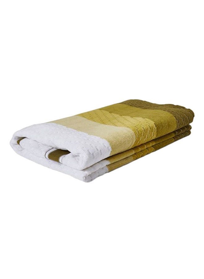 White Rose زك زك - منشفة استحمام 500 جم / م² من القطن الفاخر 100% مصنوعة من الفيلور 80×160 سم تصميم خطوط حديث لمسة فاخرة فائقة الامتصاص خضراء  - Image 1