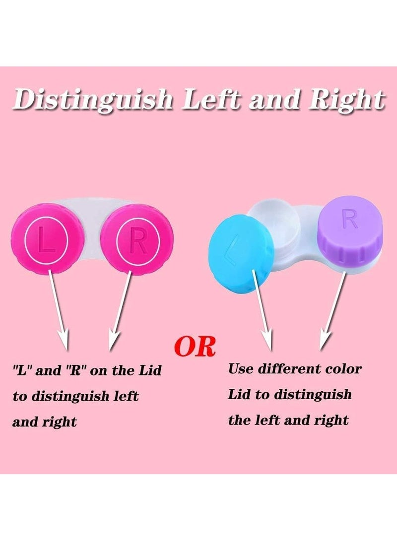 Fanski 8 Pack Colorful Contact Lens Case Box Holder Container Soak Storage Kit - Image 4