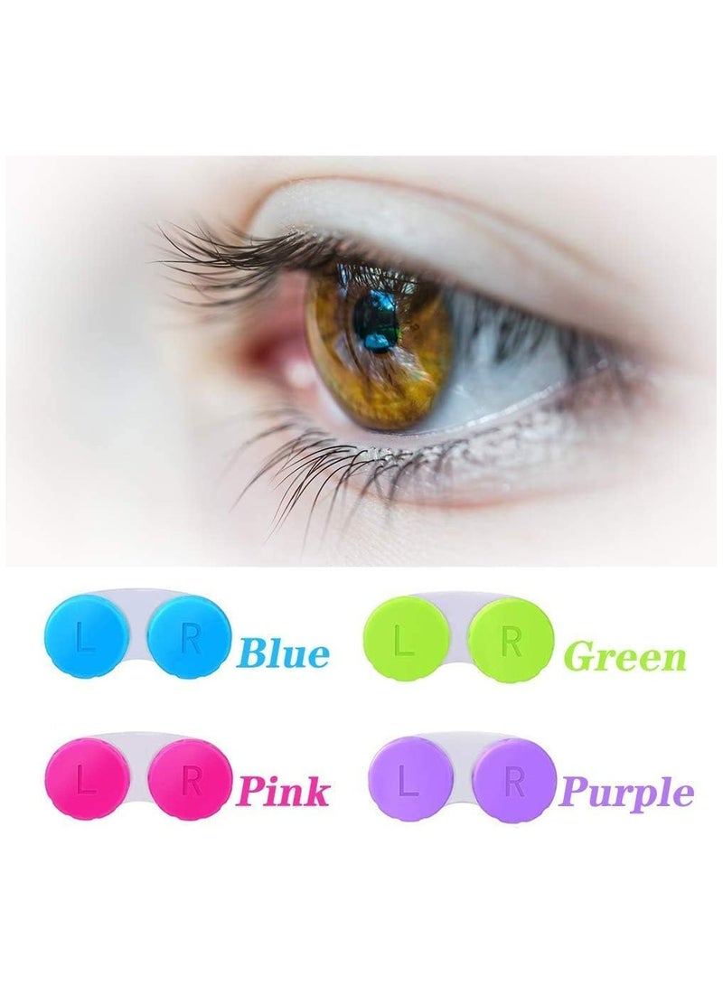 Fanski 8 Pack Colorful Contact Lens Case Box Holder Container Soak Storage Kit - Image 3