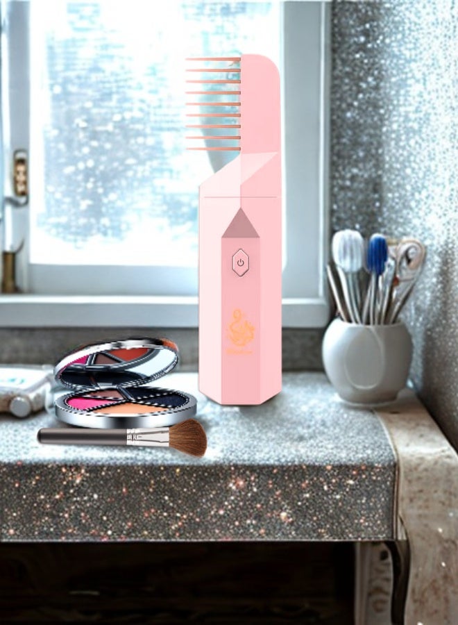 بخون مشط فرد الشعر الكهربائي – محمول وقابل للشحن – تصميم أنيق وسهل الاستخدام - Image 4