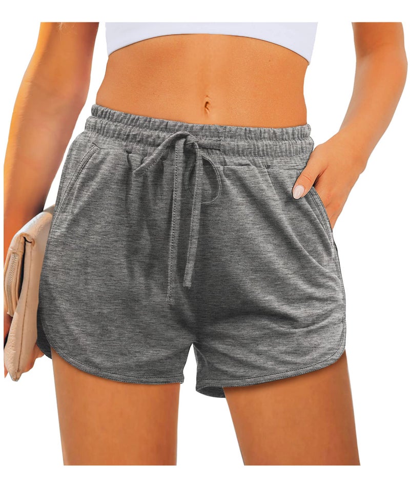 Aloodor Womens Shorts Workout Athletic Shorts Vacation Outfits for Women with Pockets XXL - Image 2