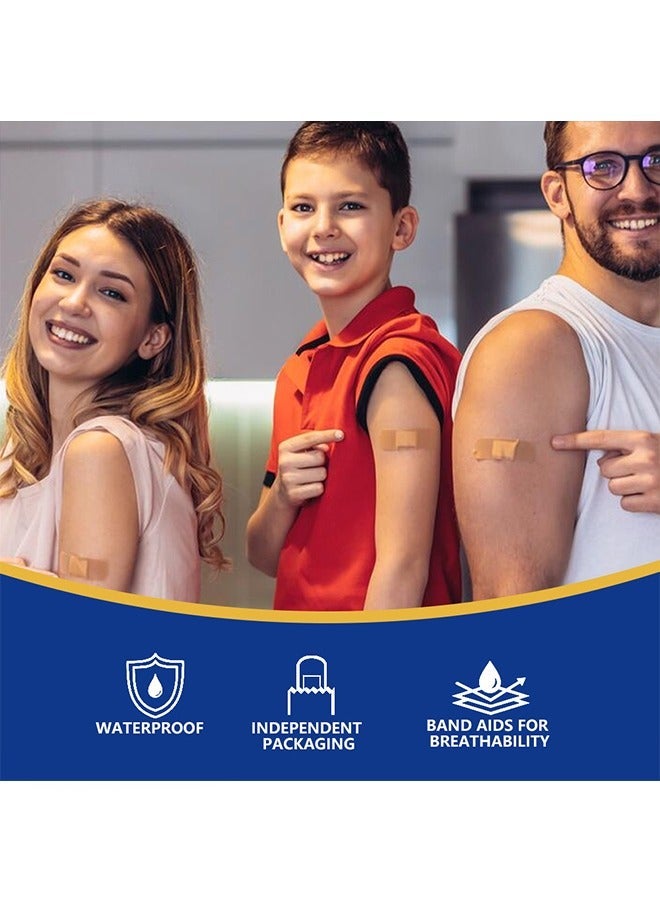 سوميفون 100 قطعة من الضمادات القابلة للاستخدام لمرة واحدة - لوازم الإسعافات الأولية والعناية بالجروح، حماية قابلة للتنفس تساعد على منع العدوى - ضمادات منزلية - Image 4