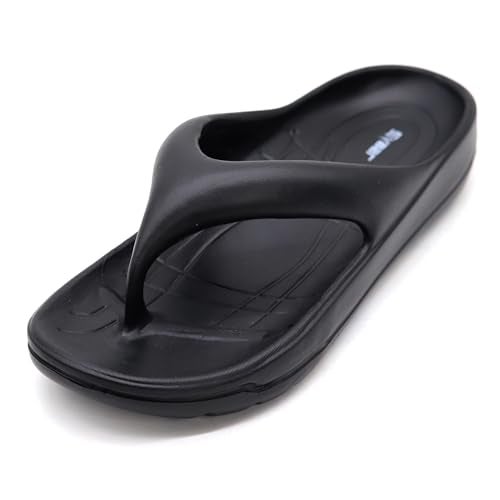SVAAR Soft EVA Slippers for Men | Stylish Anti-Skid Flip-Flops with Arch Support & Bouncy Sole | Lightweight Indoor Outdoor Comfort Black - Image 2