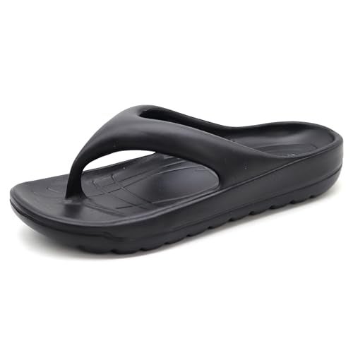 SVAAR Soft EVA Slippers for Men | Stylish Anti-Skid Flip-Flops with Arch Support & Bouncy Sole | Lightweight Indoor Outdoor Comfort Black - Image 3