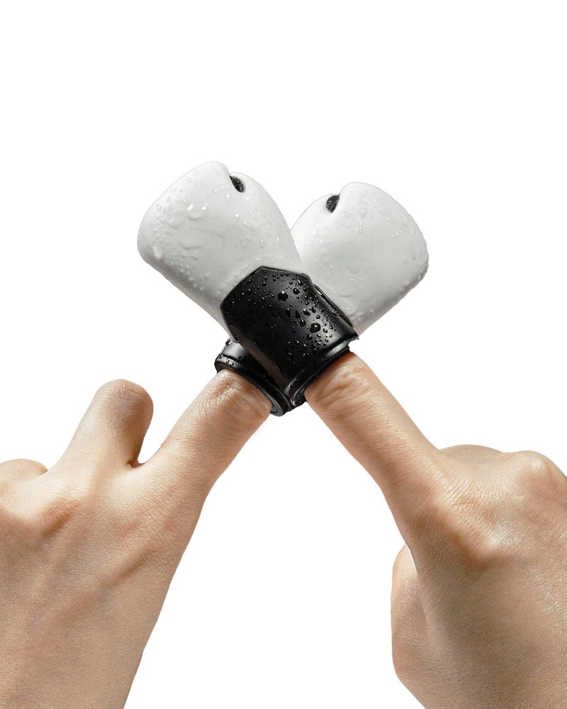 AQKILO Boxing Gloves Mini Finger Puppets Knock Out Your Stress Weird Stuff Random White Elephant Gifts White 2Pcs - Image 4