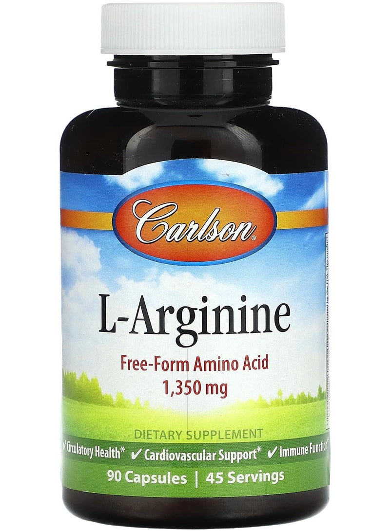 L-Arginine, 1,350 mg, 90 Capsules (675 mg per Capsule)