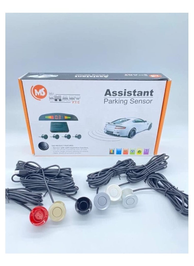 MR.SMART - Car LED Parking Sensor Monitor Auto Reverse Backup Radar Detector System Backlight Display 4 Sensors - Image 1