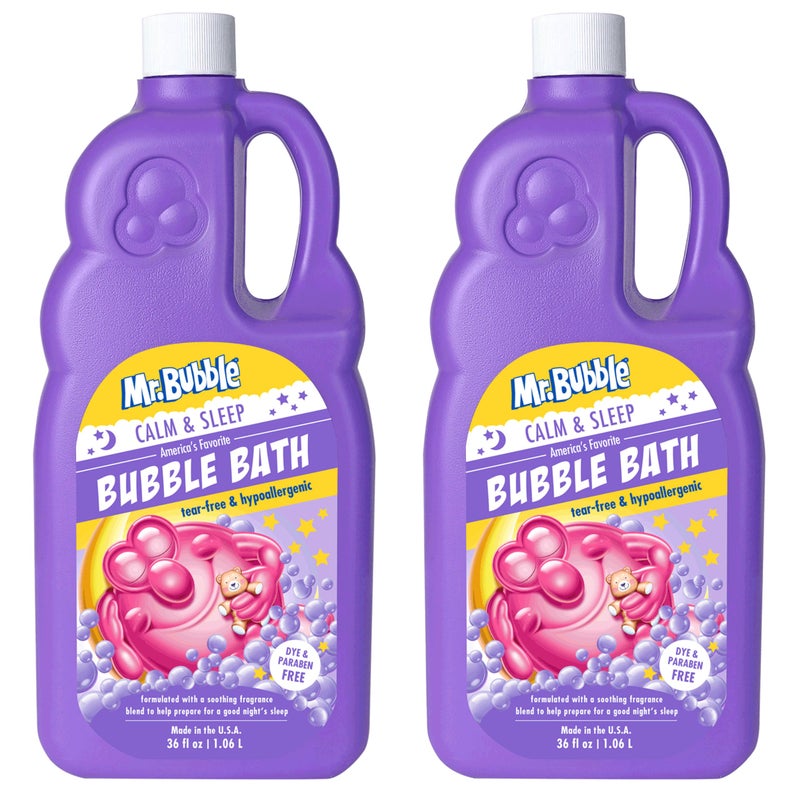 Mr. Bubble Calm & Sleep Bubble Bath (Pack of 2 Bottles, 36 fl oz Each) - Image 1