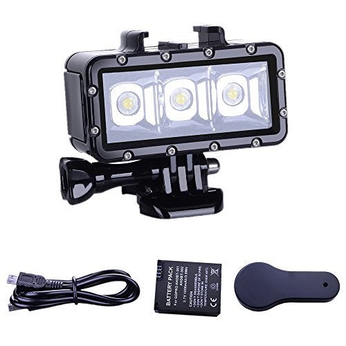 Suptig Diving Light Waterproof Underwater Light for Gopro Hero 1312111098765433SessionAKASODJI Osmo 147ft 45m - Image 1