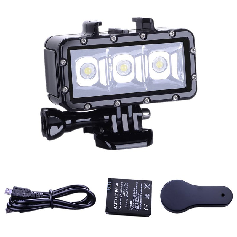 Suptig Diving Light Waterproof Underwater Light for Gopro Hero 1312111098765433SessionAKASODJI Osmo 147ft 45m - Image 2