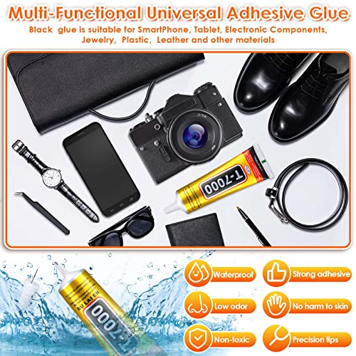 cridoz Upgrade T-7000 Black Adhesive Glue for Phone, Cridoz 110ml Waterproof Jewelry Glue Precision Craft Adhesive for Cell Phone Screen Repair Glass Wood Crafts Metal and Stones - Image 5