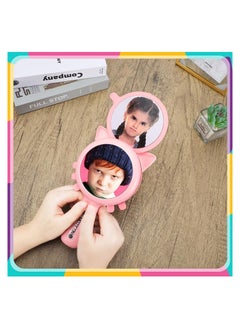 KASTWAVE Emotional Learning Mirror Handheld Unbreakable Mirror Autism Sensory Toys Play Mirror For Kids Social Emotional Learning School Social Skills Therapy Tool Pink And Blue  - Image 4