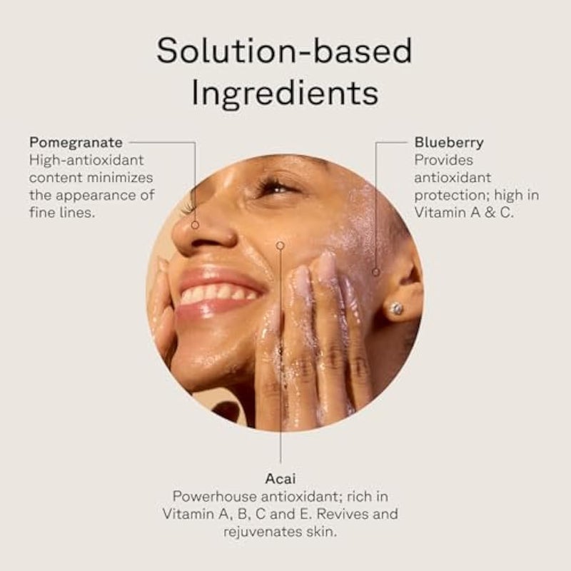 Acure Brightening Cleansing Gel - Vegan Cleanser for Radiant Skin - Pomegranate, Blackberry & Acai Infused - Antioxidant-Rich Gentle Formula for All Skin Types - 4 Fl Oz - Image 4