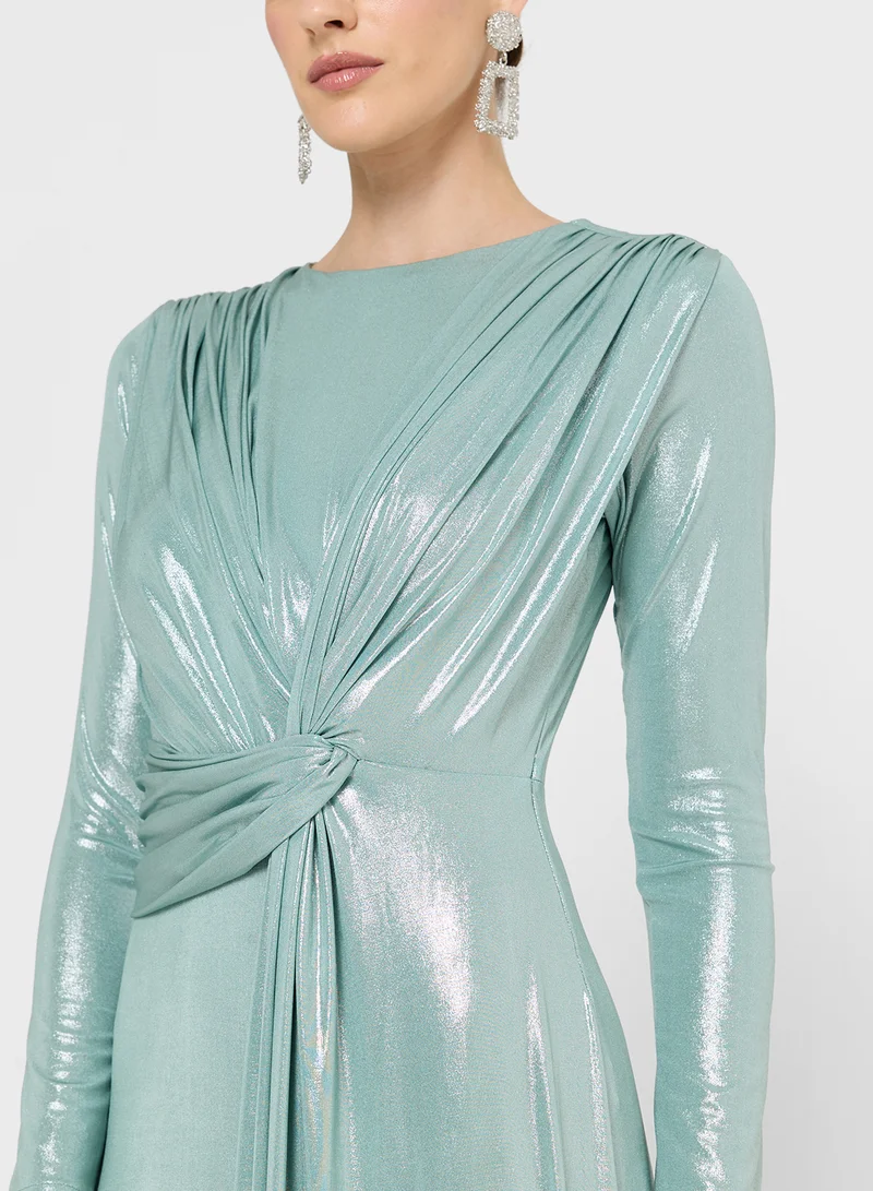 Golden Apple Long Sleeves Maxi Dress