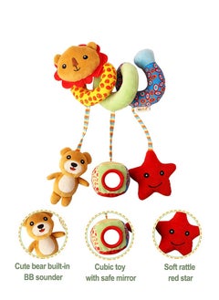 Daytoyz Infant Stroller Toy, Baby Car Seat Toys for Infant Baby Bed Stroller Toy Suitable Pram Crib Plush Toy for Boys Girls Spiral Activity Toy with Rattles and BB Squeake  - Image 4