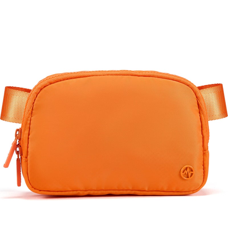 Pander Two Way Zipper Fanny Pack Nylon Everywhere Belt Bag for Women, Water Repellent Waist Packs, Crossbody Bags with Adjustable Strap (Dark Orange). - Image 1