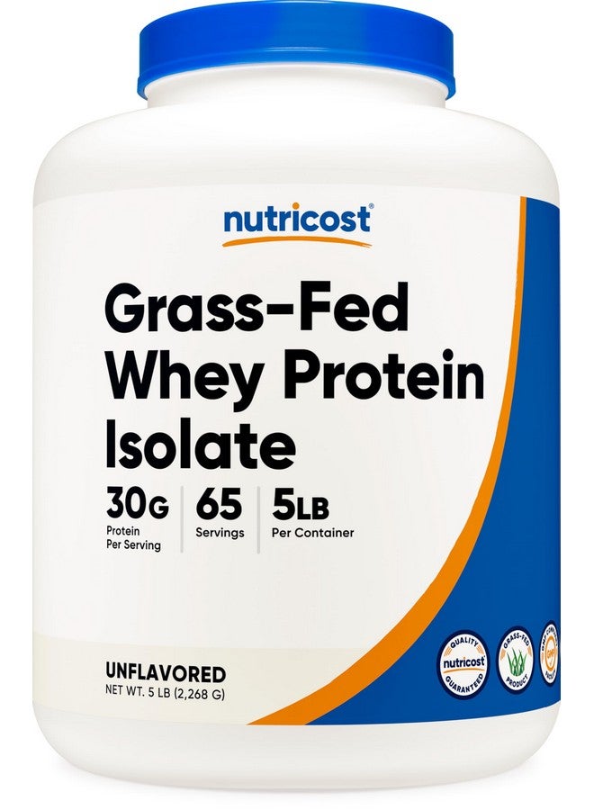 بروتين مصل اللبن المعزول من Nutricost Grass-Fed (بدون نكهة) 5 رطل - خالٍ من هرمون النمو البقري، وغير معدّل وراثيًا وخالي من الجلوتين - Image 1