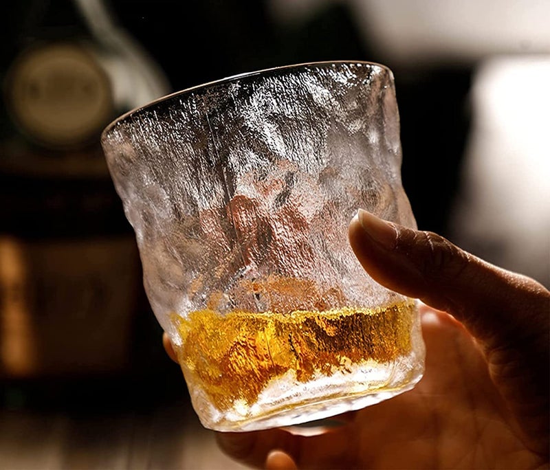 ginoya brothers ginoya brothers Glass Whiskey Glacier Cup Frosted Wine Glass Water Cup Colored Crystal Coffee Mug Beer Glasses for Home Office Bar Scotch Cocktails Juice Drinking Small 2 300 ml - Image 5