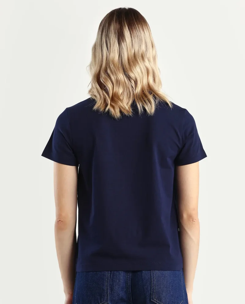 ريريزم تيشيرت نسائي بياقة مستديرة وطبعة جرافيك