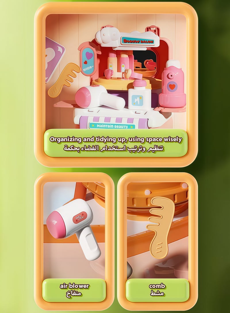 Kids Kitchen Playset, Multi functional kitchen,Handheld storage puzzle early education,Children Role Play Cookware Indoor DIY Kitchen Toy,Play Kitchen Set for Toddler 3-5, Complete Pretend Play Kitchen Accessories with Play Food, Utensils and Pots, Birthday Gifts Toys for 3 4 5 Year Old Girls & Boys - Image 5