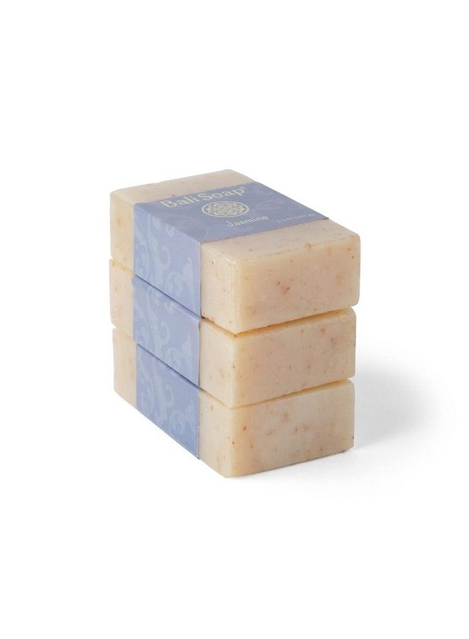 Bali Soap صابون الياسمين الطبيعي للرجال والنساء - صابون للاستحمام والجسم والوجه - صابون نباتي يدوي الصنع - صابون مقشر - عبوة 3 قطع 35 أونصة لكل منها - Image 4