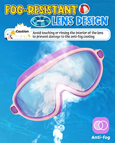 Rantizon Kids Swim Goggles 2 Pack, Wide View Swimming Goggles for Child 3-15, Anti Fog&UV No Leaking Goggles for Boys Girls - Image 4