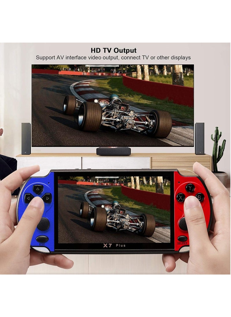 SMARTX - X7 Plus 5.1 Inch Handheld Video Game Console with Double Rocker, 8GB Memory, Built-in 1000 Classic Games, MP5 Player, Support TV Output, Portable Retro Gaming Device for Kids and Adults - Image 1