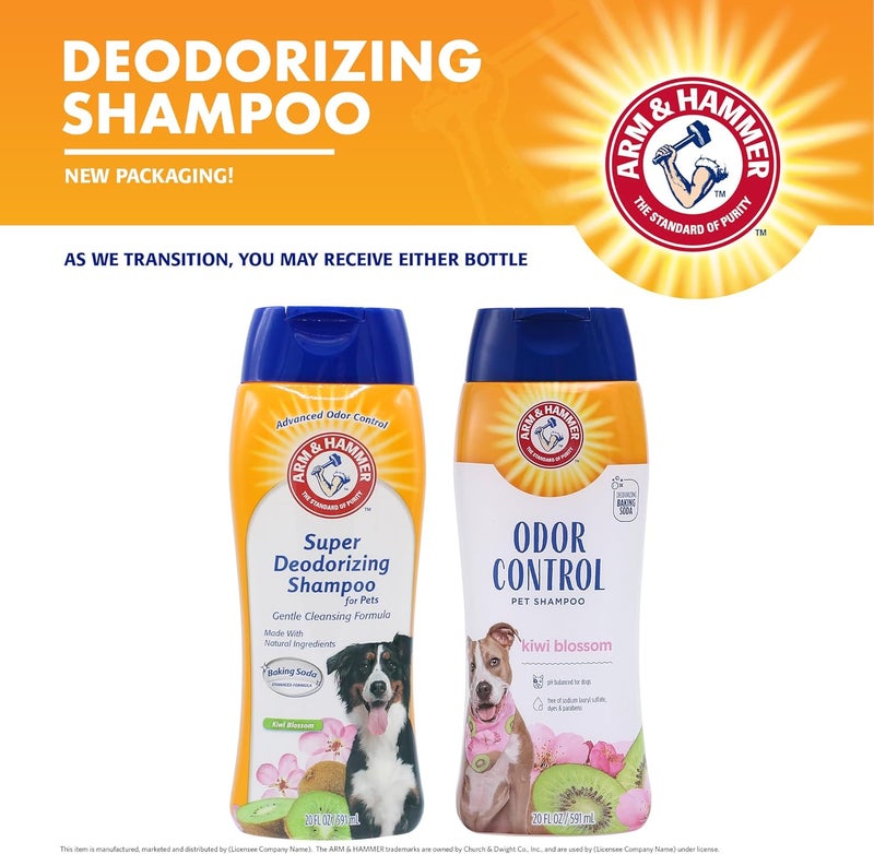 Arm & Hammer Super Deodorizing Shampoo for Dogs | Odor Eliminating Dog Shampoo for Smelly Dogs & Puppies With Arm & Hammer Baking Soda | Kiwi Blossom Scent, 20 Fl Oz - Image 2