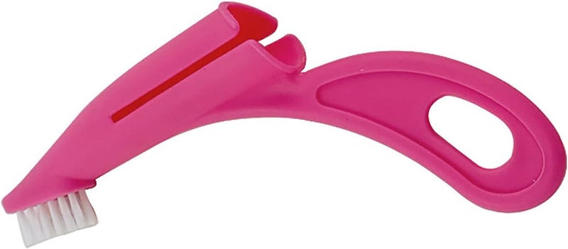 OPPWONG Dog Finger Toothbrush Soft Ergonomic Grip for Oral Care Kit for Dogs Cats 1 Pack (Red) - Image 1