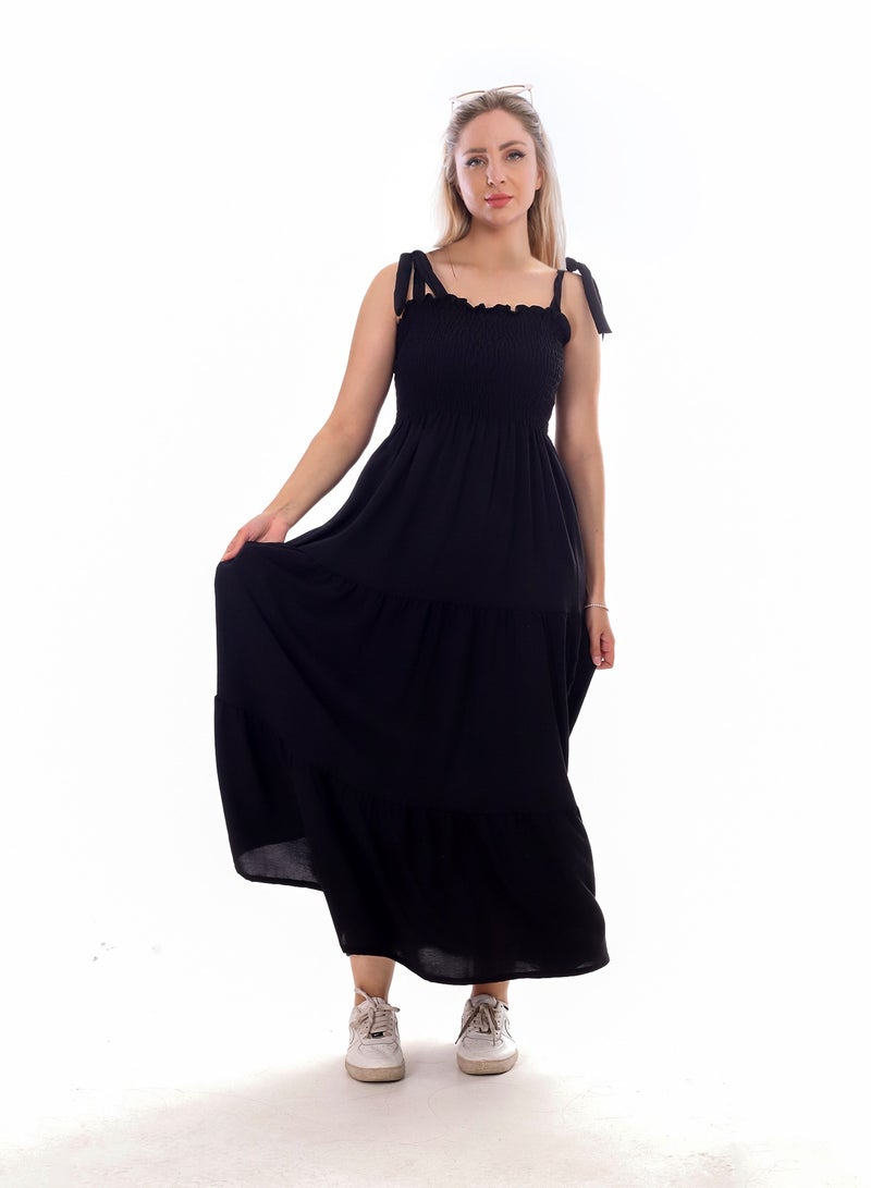 BEBO Women's long plain dress - Image 1