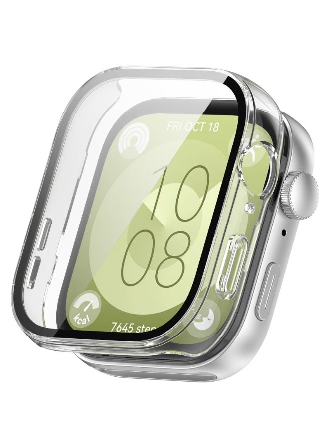 Huawei Fit 3 Protective Case, Surrounded By Soft Tpu Plated Bumper, Suitable For Ultra-Thin Protective Cover Accessories Of Huawei Fit 3 Watch (Transparent) - Image 1