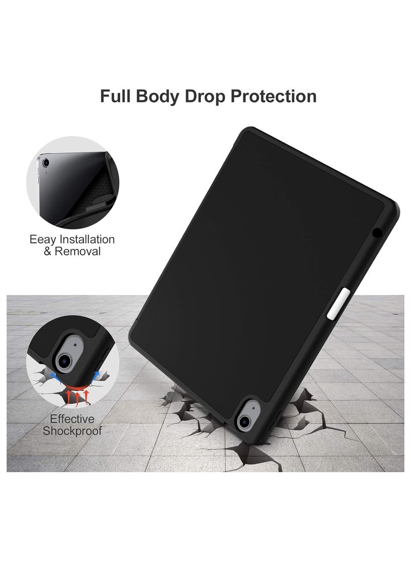 Case for iPad Air 11-inch (M2) 2024 Tri-Fold Smart Tablet PU Leather Case, Hard PC Back Shell Slim Case Multi- Viewing Angles Stand Hard Shell Folio Case Cover with Auto Wake up  - Image 3