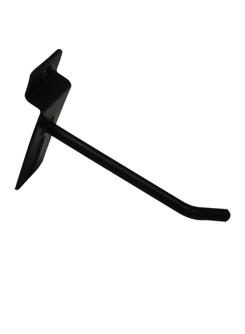ROBUSTLINE Sliding Display Hooks for Display Boards – Heavy-Duty Metal Hooks for Retail, Garage, or Home Organization 4X6 BLACK 