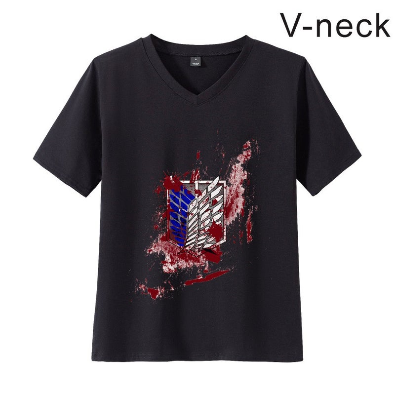 Attack Giant Attack On Titan Logo Couple Short Sleeve Men'S And Women'S Same T-Shirt Fashion Brand Summer - Image 2