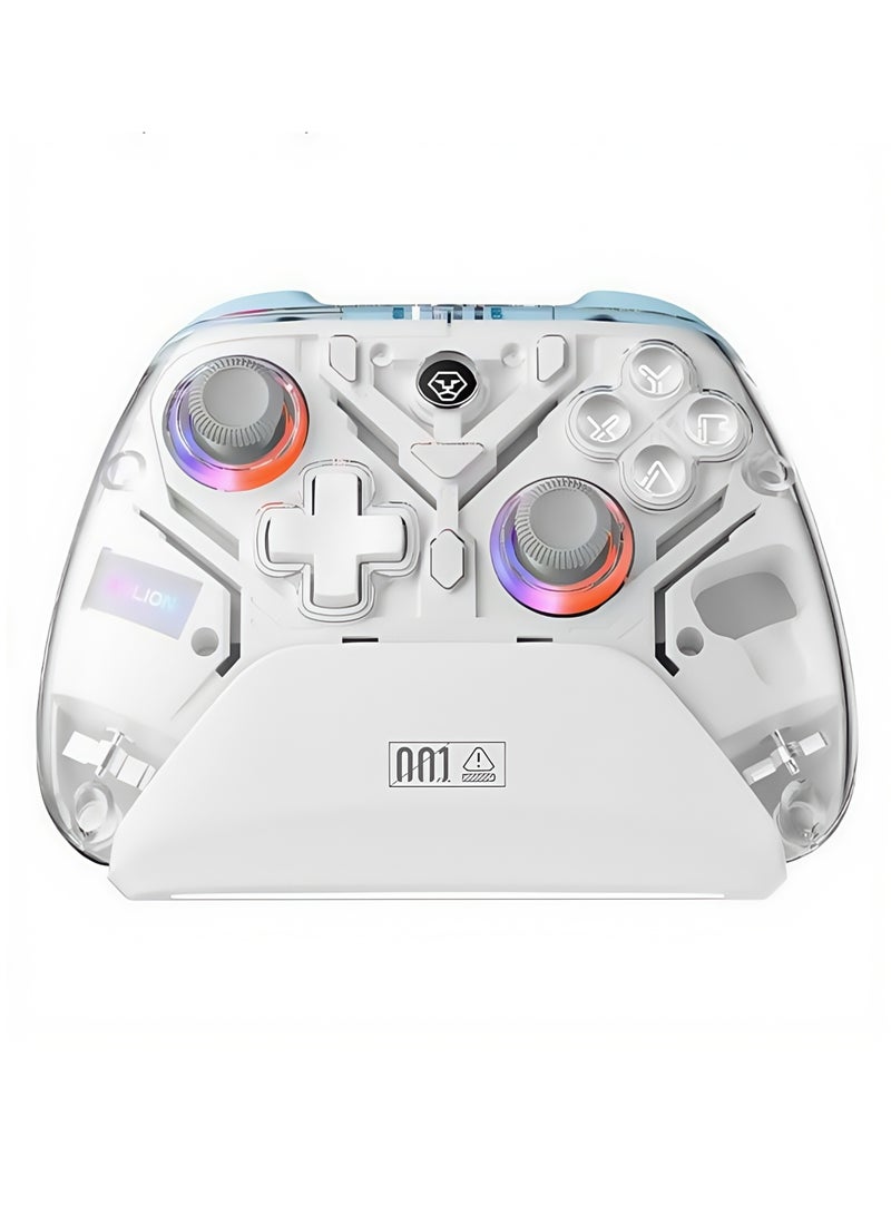AOLION PC Controller,Bluetooth Controller with Hall Triggers,Hall Joysticks,RGB Light,for PC/Switch/iOS/Android 1000mAh with Charging Dock  - Image 1