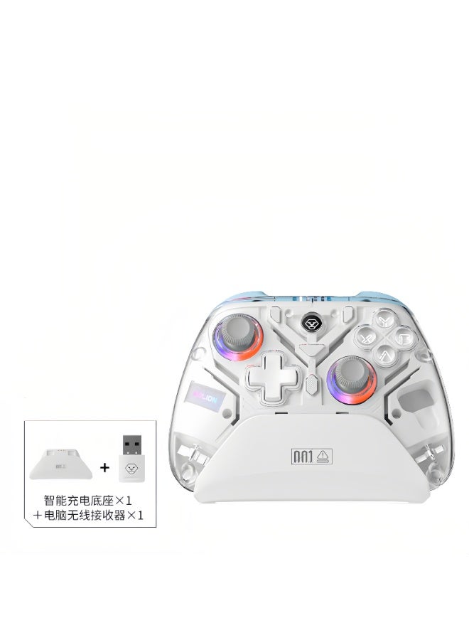 AOLION PC Controller,Bluetooth Controller with Hall Triggers,Hall Joysticks,RGB Light,for PC/Switch/iOS/Android 1000mAh with Charging Dock  - Image 3