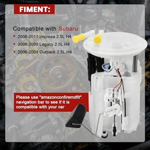 KacuYelin E8651M Electric Fuel Pump Module Assembly Compatible with Subaru Impreza Legacy Outback 2006-2011 2.5L H4 Replace# 42021AG110 FG1255 P76427M - Image 5