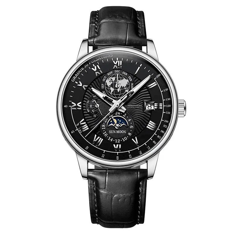 Y&D Foreign Trade New Fashion Hot-Selling Charm Quartz Alloy Men's Watch Glass Luminous 20mm Leather Strap 3BAR Water Resistance - Image 1